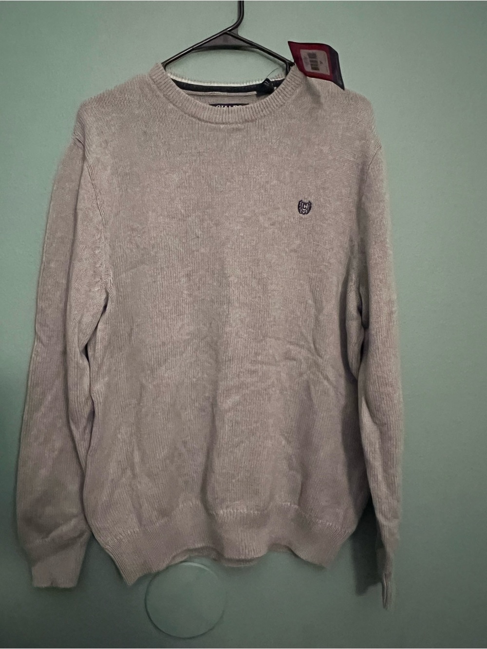 Chaps Men's Crewneck Sweater in Light Gray